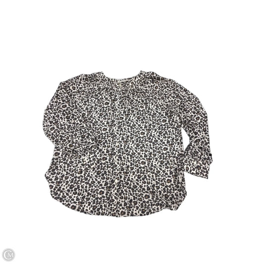 Top Long Sleeve By Loft In Animal Print, Size: L