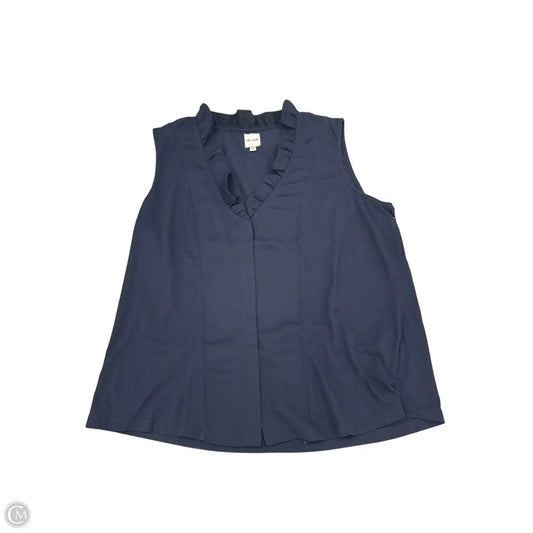 Top Sleeveless By Nic + Zoe In Navy, Size: Xl
