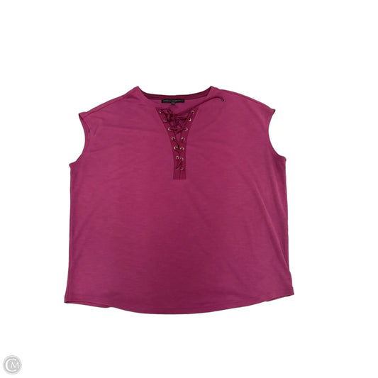 Top Short Sleeve By White House Black Market In Pink, Size: L