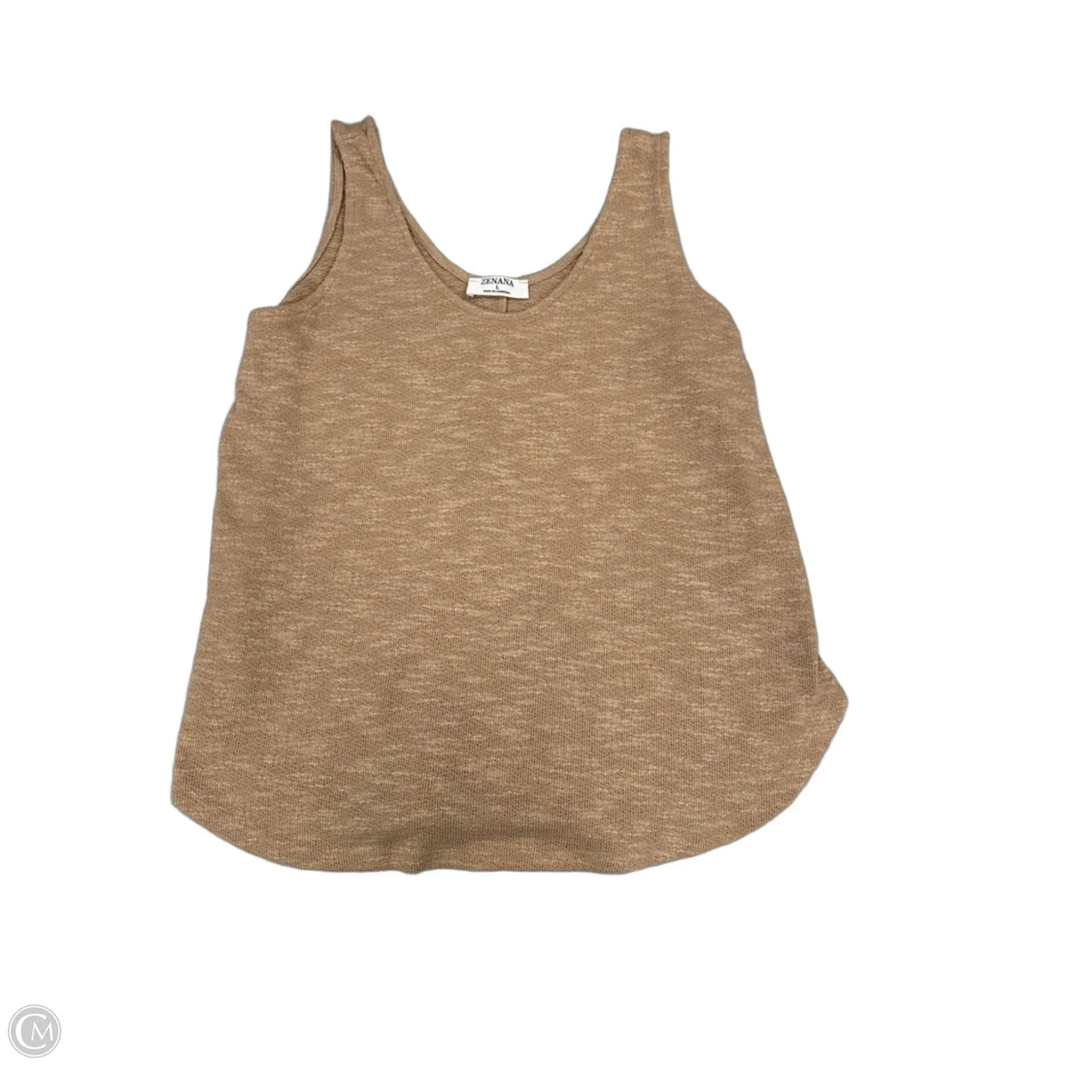 Tank Top By Zenana In Tan, Size: L