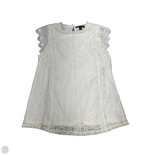 Top Short Sleeve By Cable And Gauge In White, Size: L
