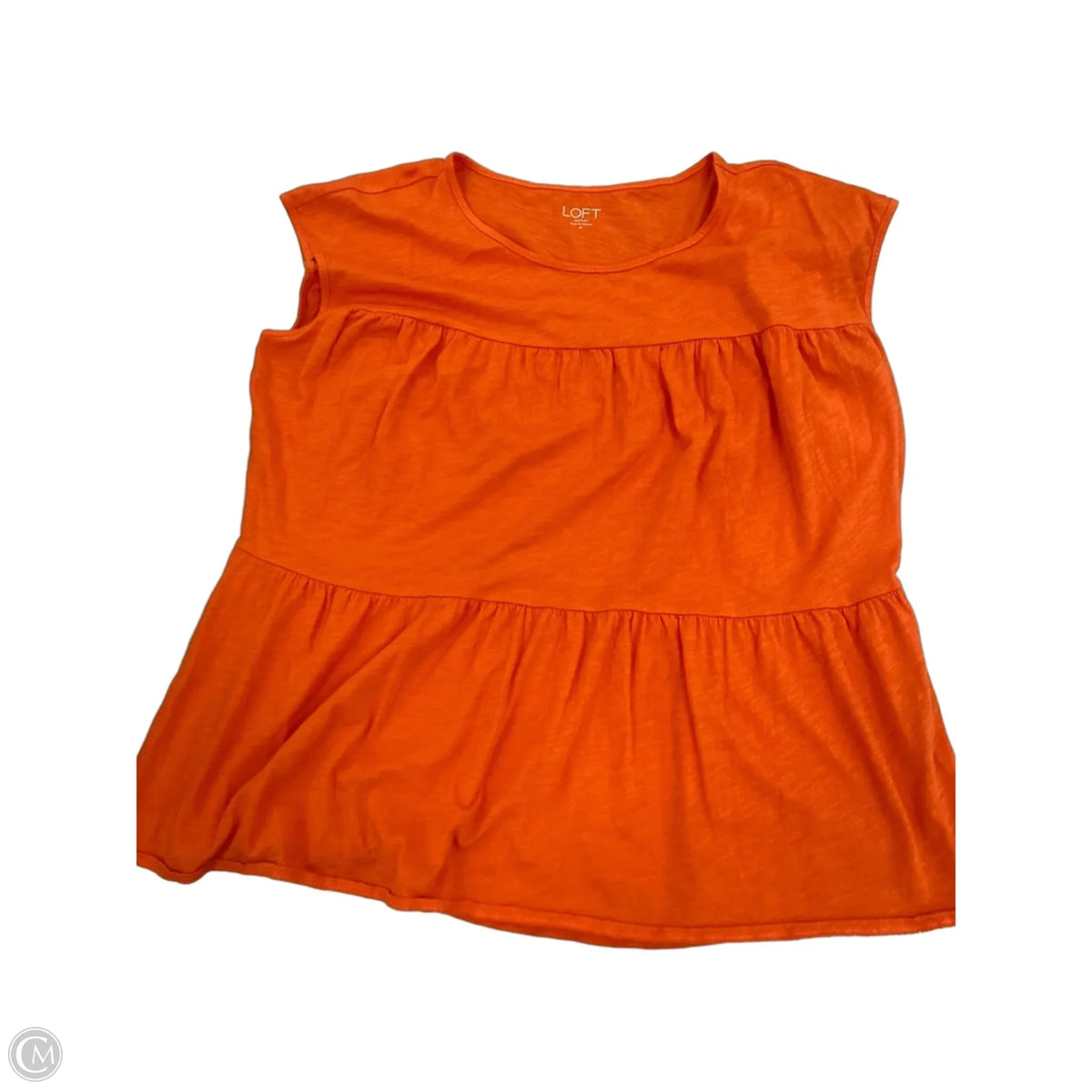 Top Sleeveless By Loft In Orange, Size: M