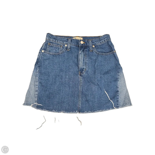 Skirt Mini & Short By Madewell In Blue Denim, Size: 4