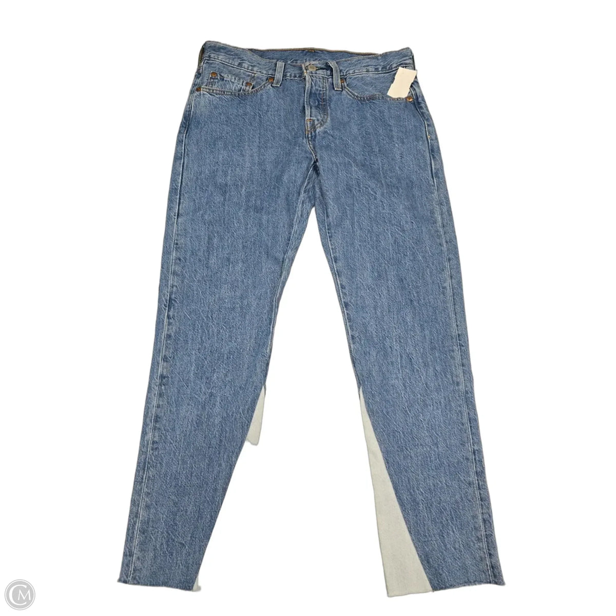 Jeans Straight By Levis In Blue Denim, Size: 2