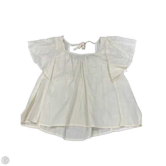Top Short Sleeve By Old Navy In Cream, Size: L