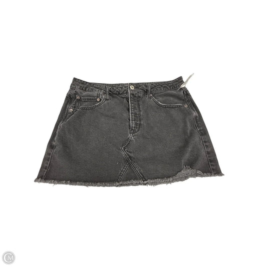 Skirt Mini & Short By American Eagle In Black Denim, Size: 12