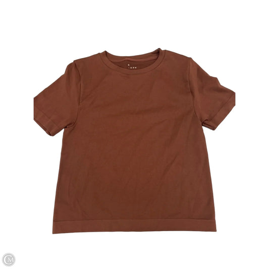 Top Short Sleeve By A New Day In Brown, Size: M