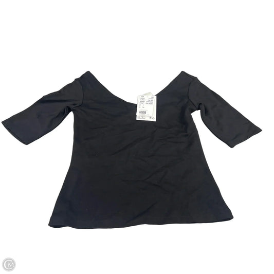 Top Short Sleeve By H&m In Black, Size: S