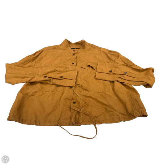 Top Long Sleeve By Banana Republic In Brown, Size: S