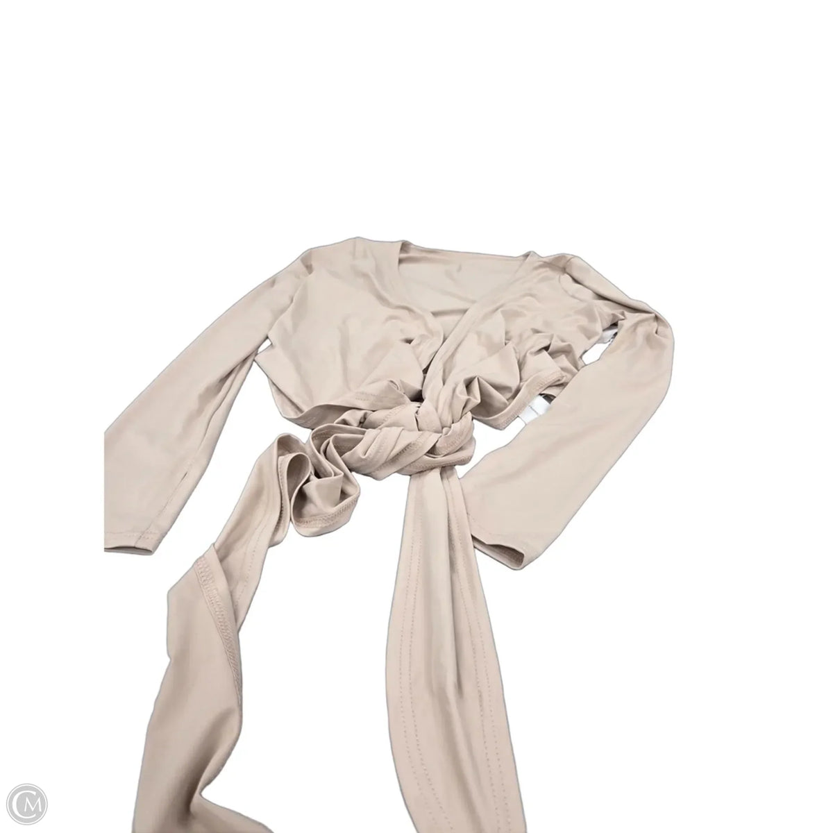 Top Long Sleeve By Cmf In Beige, Size: M