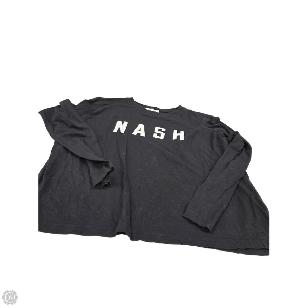 Top Long Sleeve By Cme In Black, Size: M
