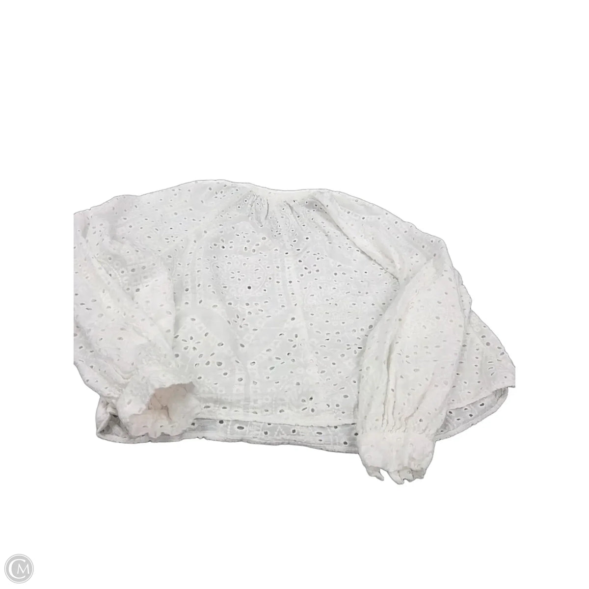 Top Long Sleeve By H&m In White, Size: S