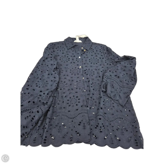 Top Long Sleeve By H&m In Navy, Size: M