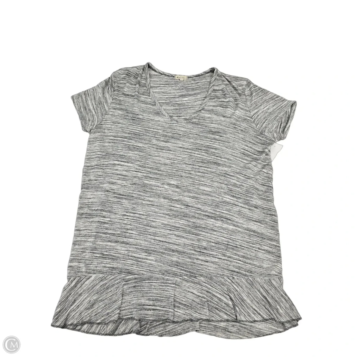 Top Short Sleeve By Cmf In Grey, Size: M