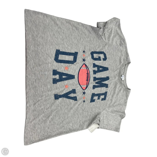 Top Short Sleeve By Blue Rain In Grey, Size: L