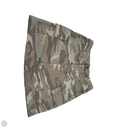 Skirt Mini & Short By Blue Rain In Camouflage Print, Size: 8