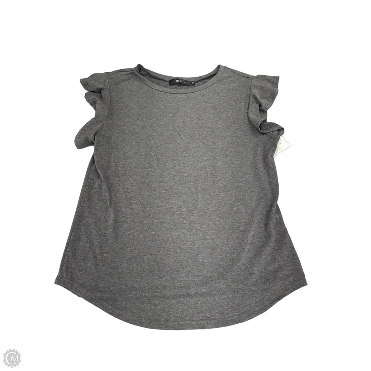Top Short Sleeve By Cmf In Grey, Size: M