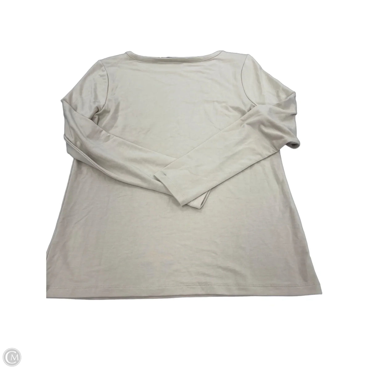 Top Long Sleeve Basic By Banana Republic In Cream, Size: M