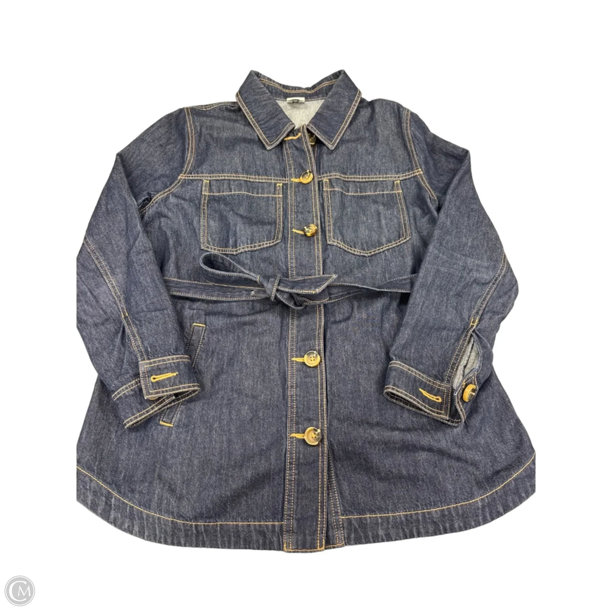 Jacket Denim By Cabi In Blue Denim, Size: L