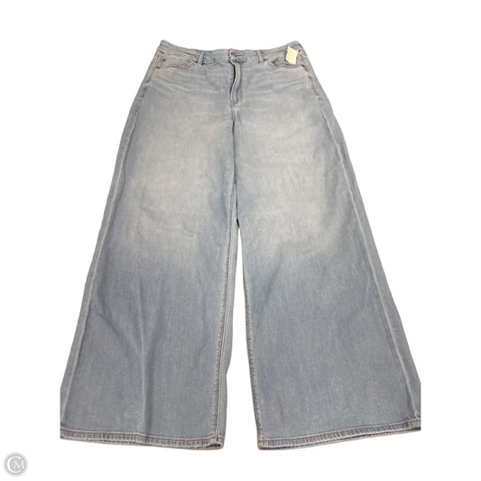 Jeans Wide Leg By American Eagle In Blue Denim, Size: 16