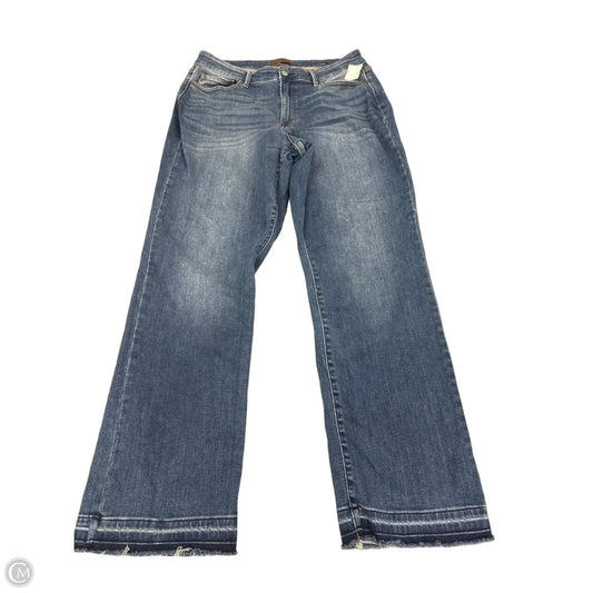 Jeans Straight By Judy Blue In Blue Denim, Size: 14