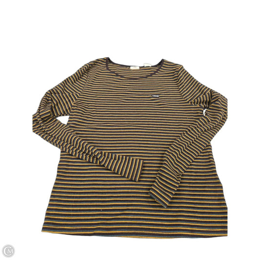 Top Long Sleeve By Levis In Brown & Yellow, Size: L