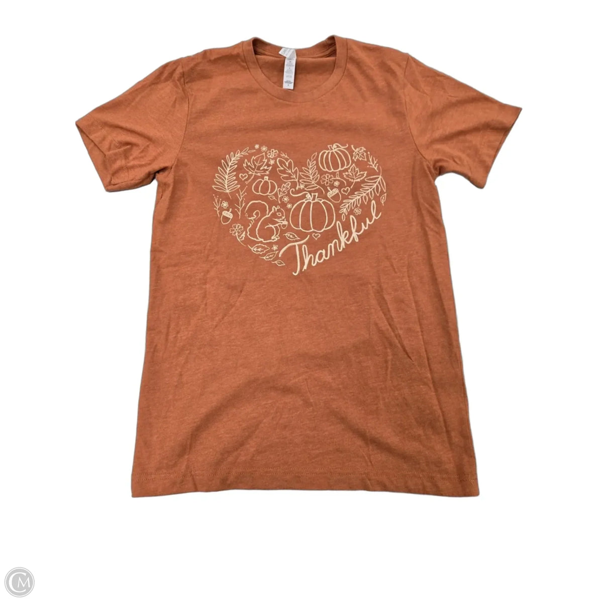 Top Short Sleeve By Canvas In Orange, Size: S