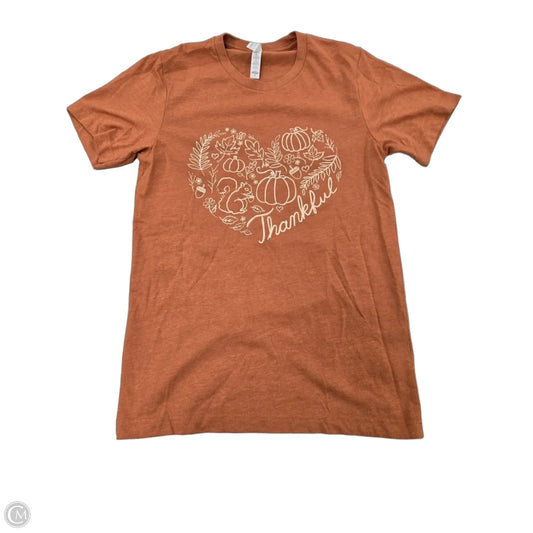 Top Short Sleeve By Canvas In Orange, Size: S