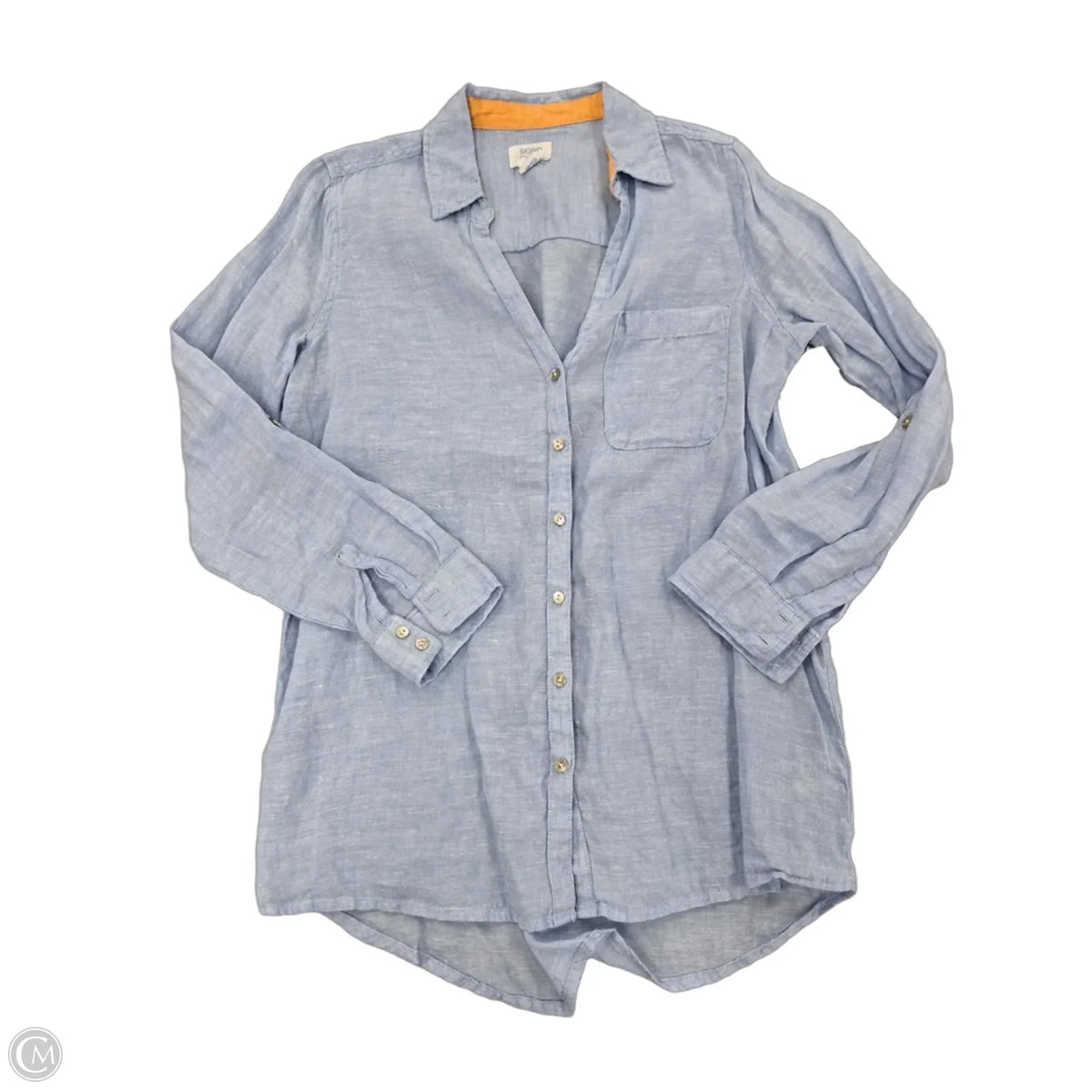 Top Long Sleeve By Sigrid Olsen In Blue, Size: S