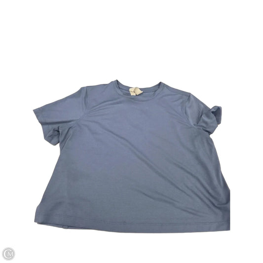 Athletic Top Short Sleeve By Lululemon In Blue, Size: 8