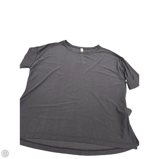 Athletic Top Short Sleeve By Lululemon In Black, Size: 6