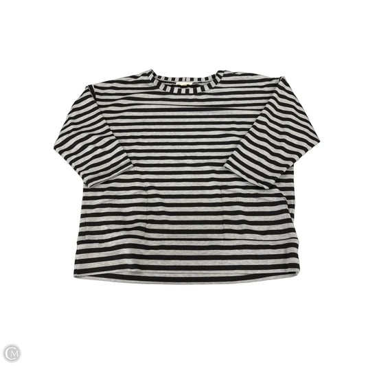 Top 3/4 Sleeve By Jane And Delancey In Black & Grey, Size: M
