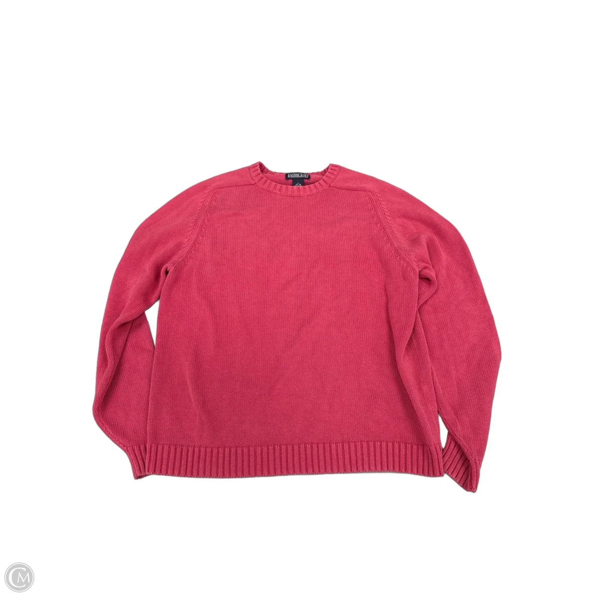 Sweater By Lands End In Pink, Size: L