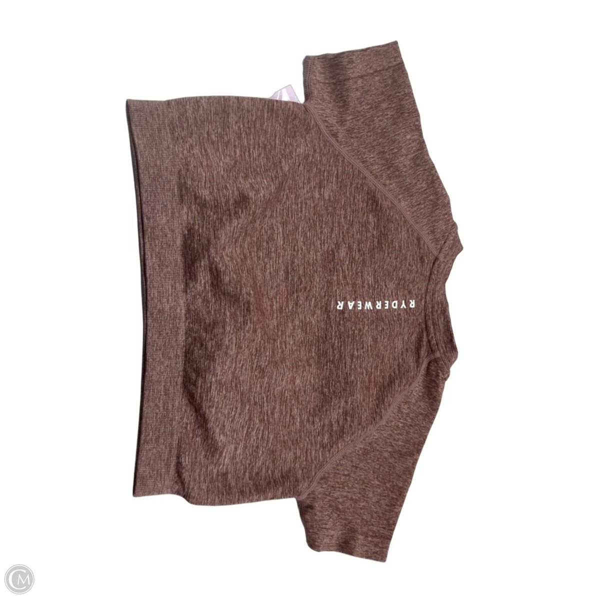 Athletic Top Short Sleeve By Cmf In Brown, Size: S