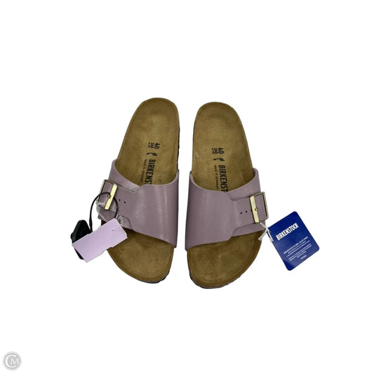 Sandals Flats By Birkenstock In Purple, Size: 9