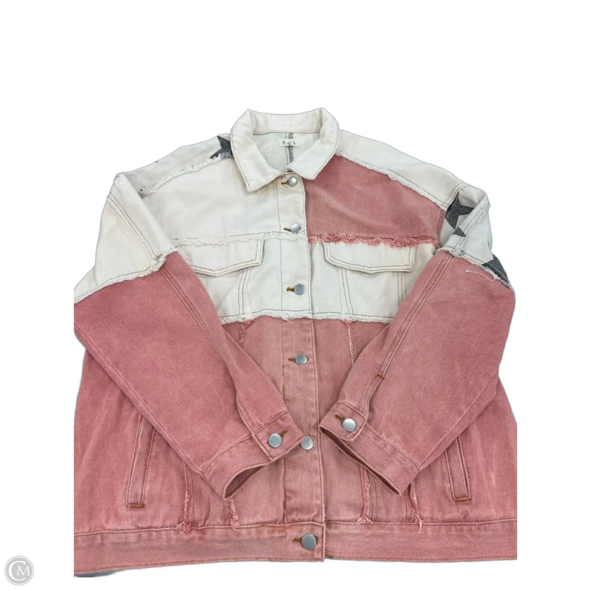 Jacket Denim By Pol In Pink, Size: L