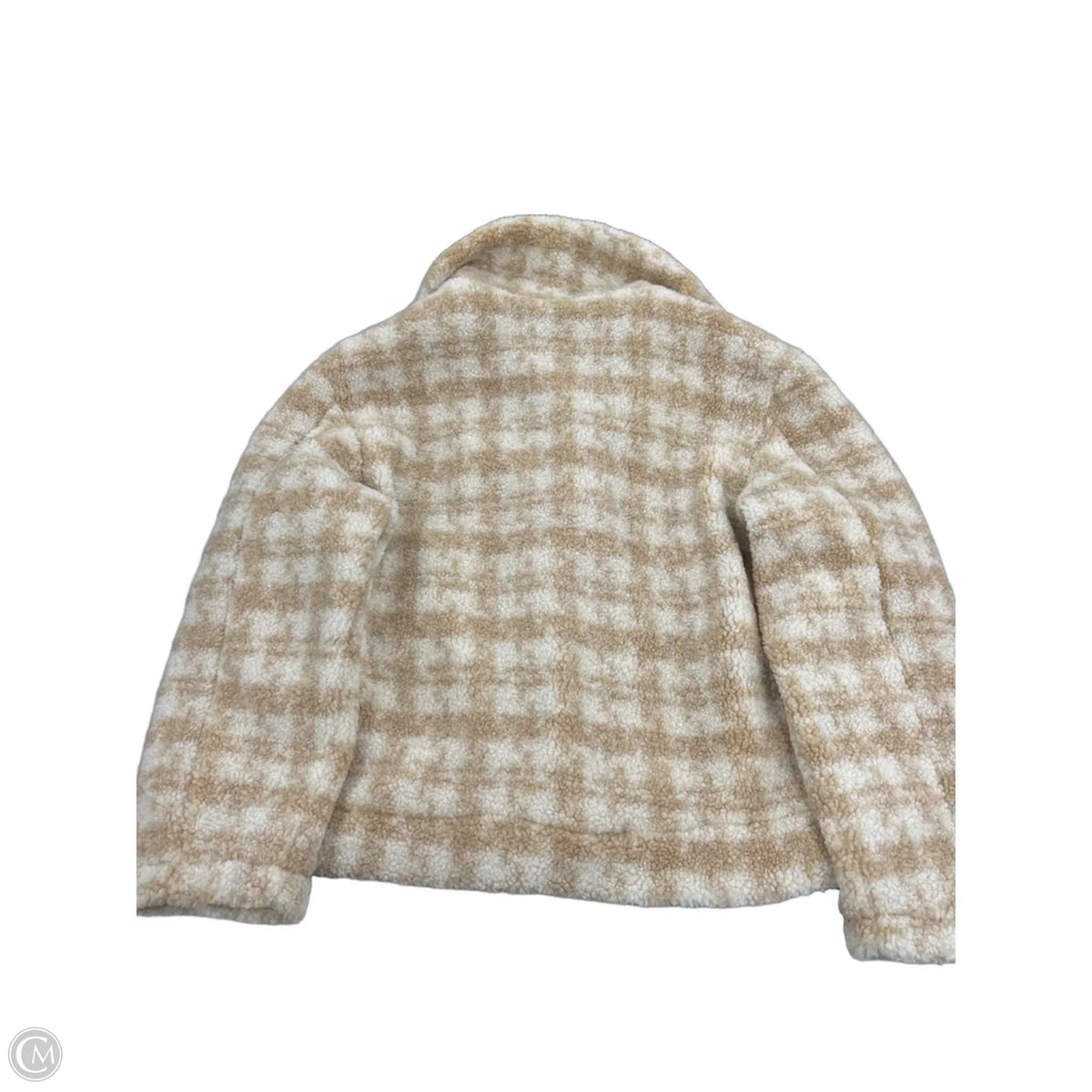 Jacket Fleece By Blu Pepper In Tan & White, Size: L