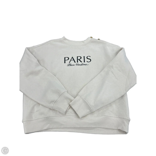 Top Long Sleeve By H&m In Cream, Size: S
