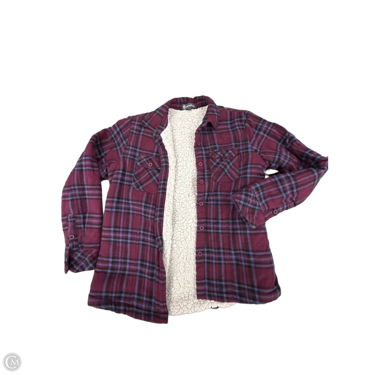 Jacket Shirt By Cmf In Purple, Size: S
