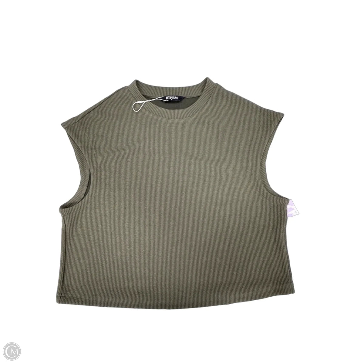 Top Sleeveless By Btfbm In Green, Size: M
