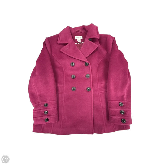 Coat Peacoat By St Johns Bay In Purple, Size: Xl