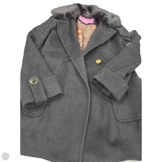 Coat Peacoat By Betsey Johnson In Black, Size: M