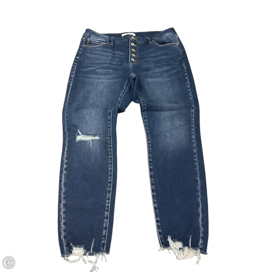 Jeans Skinny By Kancan In Blue Denim, Size: 16