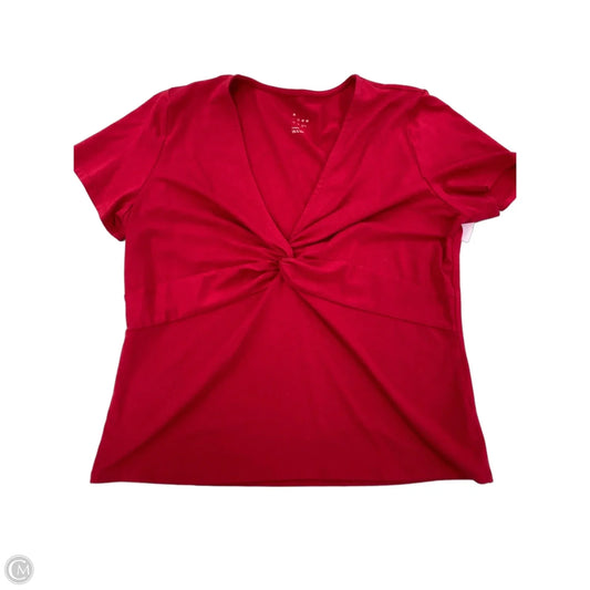 Top Short Sleeve By A New Day In Red, Size: L