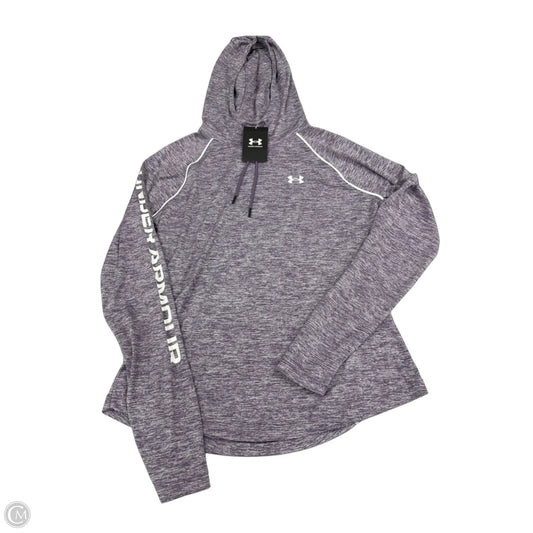 Athletic Top Long Sleeve Hoodie By Under Armour In Purple, Size: S