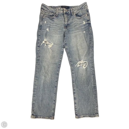 Jeans Straight By Aeropostale In Blue Denim, Size: 8