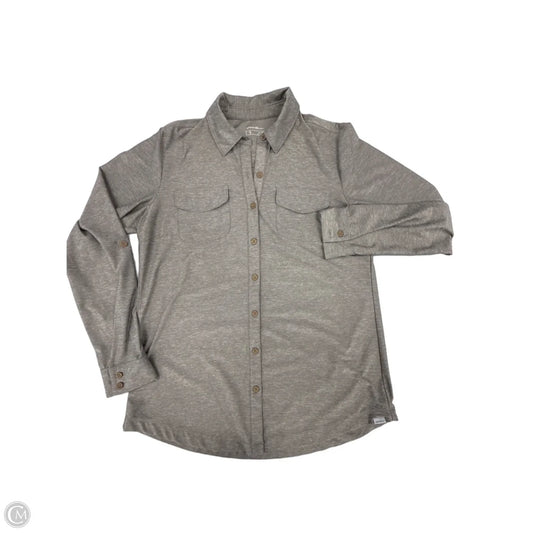 Top Long Sleeve By Eddie Bauer In Taupe, Size: M