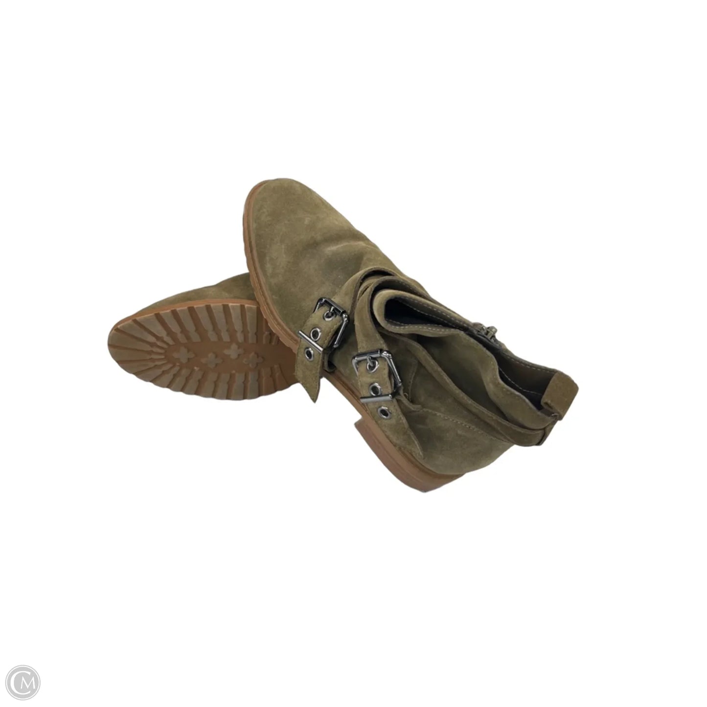 Boots Ankle Flats By Bleecker & Bond In Green, Size: 7.5