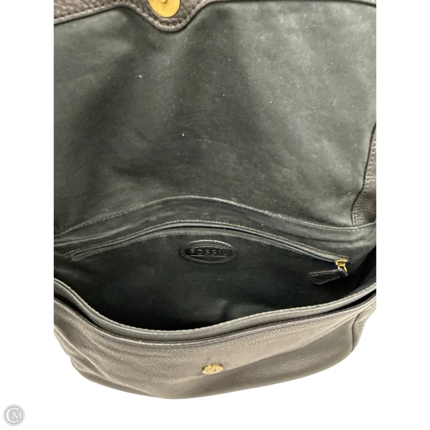 Crossbody Leather By Fossil, Size: Medium