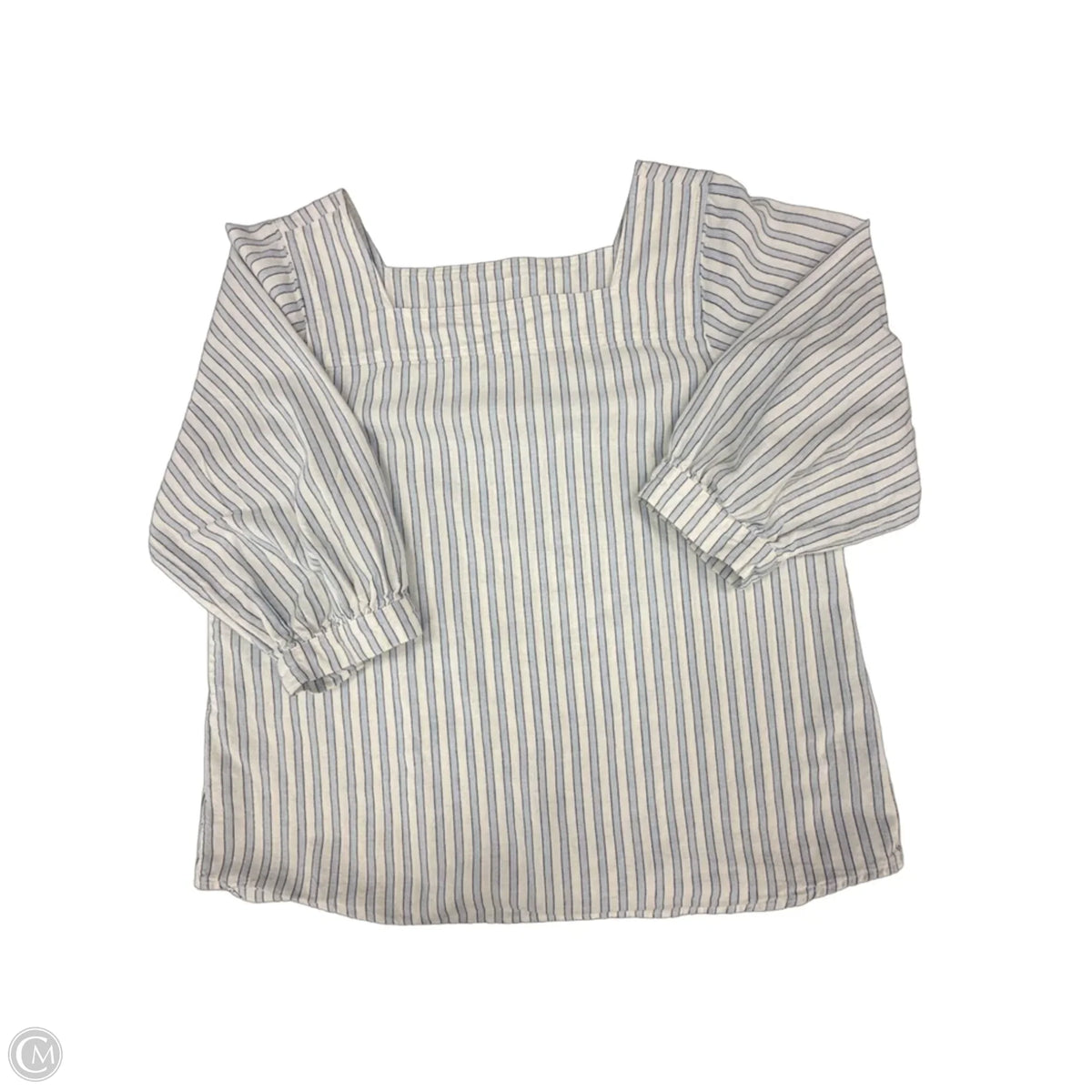 Top 3/4 Sleeve By Time And Tru In Striped Pattern, Size: L